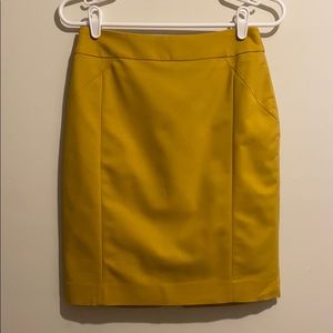 H&M Mustard Pencil Skirt Sz 6